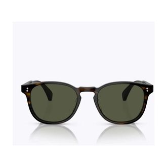 Oliver Peoples Sunglasses, unisex, Multicolor, 51 MM, Round Frame Green Lens Sunglasses