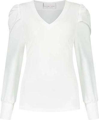 Hart by Helena Hart Yara L.m Transfer Witte Top 7485 - Dames - Blouses - Wit - L - Overhemden
