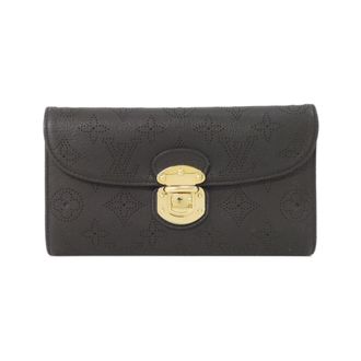 Louis Vuitton Brown Chocolat Mahina Leather Wallet (Tri-Fold) (Pre-Owned)