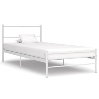 Berkfield Home Bed Frame White Metal 90x200 cm