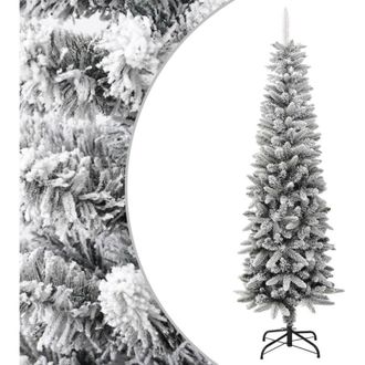 vidaXL &Aacute;rbol De Navidad Artificial Estrecho Con Nieve Pvc Y Pe 180 Cm Vidaxl