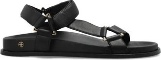 Anine Bing Jess Sandalen - Dames - Sandalen - Zwart - 36 EU - Leer - Schoenen