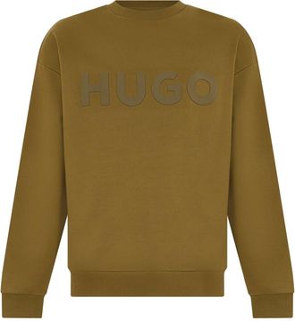 HUGO BOSS Felpa Oversize in Cotone Terry - - Sweatshirts & Hoodies - Uomo - Verde - L