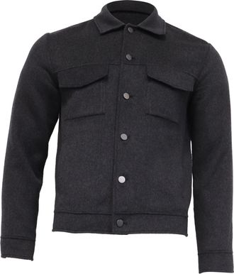 Theory Trucker Jacket in Grey Wool