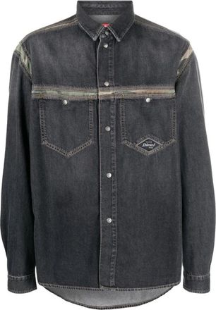 Diesel Denim overhemd - Heren - Spijkeroverhemden - Zwart - M - Denim - Overhemden