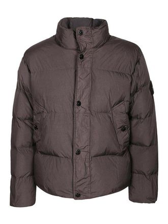 Stone Island Taupe Brown Short Padded Puffer Jacket
