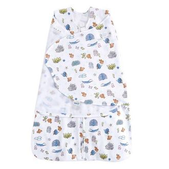 Halo Disney 100% Cotton 1.5 TOG Sleepsack Swaddle, 3-Way Adjustable Wearable Blanket in Great Barrier Reef at Nordstrom, Size Medium