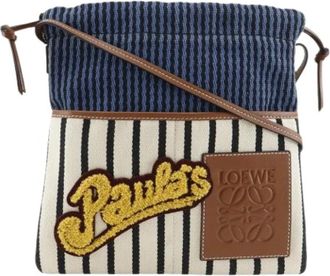 Loewe Pre-owned Paulas Ibiza gestreepte schoudertas van canvas - Dames - Vintage Schoudertas - Veelkleurig - ONE Size - Vintage