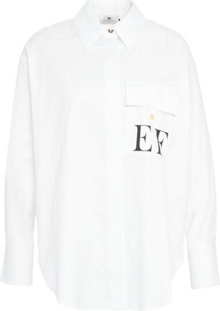 Elisabetta Franchi Oversized Shirt With Iconic Logo Print