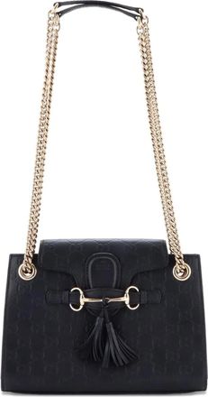 Gucci Emily Chain Flap Guccissima Leather Small shoulder bag - Zwart