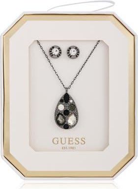 Guess Pendant Necklace & Stud Earrings Set in Silver at Nordstrom Rack