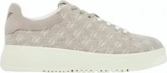 Emporio Armani Logo Print Canvas Sneakers