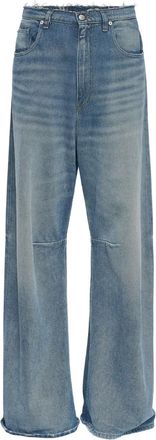 Maison Margiela jeans con orlo sfrangiato - Blu