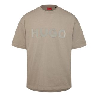 HUGO BOSS Hugo Heren Dinkee Logo Oversized T-shirt (Bruin)