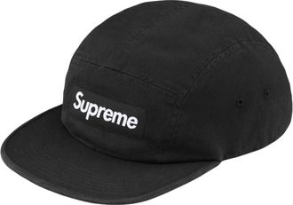 SUPREME FW26 Washed Chino Twill Camp Cap Black SUP-FW26-1069-BLK