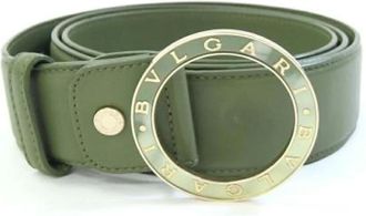 Bulgari Pre-owned Belts, male, Green, Size: ONE SIZE Pre-owned Leather belts