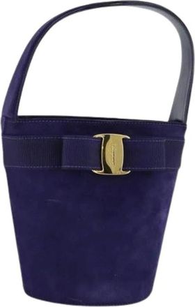 Ferragamo Pre-owned Bucket Bags, female, Purple, Size: ONE SIZE Pre-owned Bucket Bag
