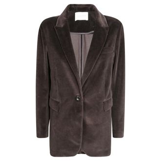 Circolo 1901 Jassen, Dames, Bruin, XL, Blazer Velluto Liscio