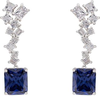 Latelita London Diana Tanzanite Drop Earrings Silver
