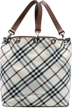 Burberry Pre-owned Womens Nova Check Canvas Tote - Ivory Textile - One Size