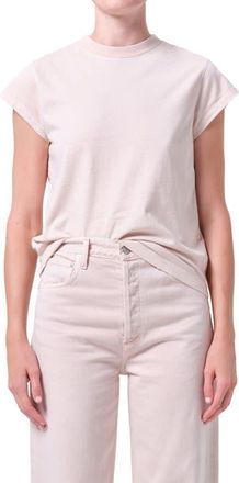 A Gold E Long Line Bryce Cap Sleeve T-Shirt in Foundation Rose at Nordstrom, Size X-Large