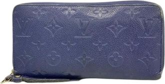 Louis Vuitton Pre-owned Clutches, female, Blue, Size: ONE SIZE Pre-owned Long wallet (bi-fold)