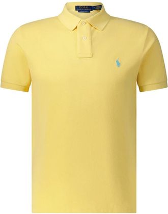 Polo Ralph Lauren Custom Slim-Fit Poloshirt - Heren - Polos - Geel - 2XL - Katoen - Tops