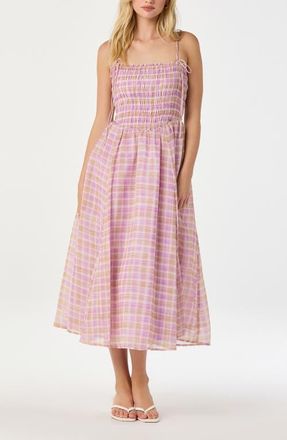 ASTR the Label Lahela Plaid Sundress in Pink Plaid at Nordstrom, Size X-Small