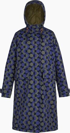 Regatta Womens Regatta Womens/Ladies Orla Kiely Floral Long Length Waterproof Jacket - Blue Dark Olive - Size: 14