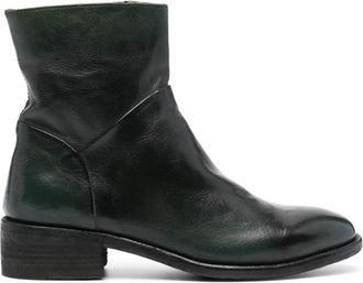 Officine Creative Seline 020 leather boots - women - Calf Leather/Calf Leather/Rubber/Calf Leather - 39 - Green