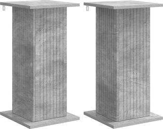 vidaXL Soporte De Plantas 2 Uds. Gris Hormig&oacute;n 30,5 X 30 X 60,5 Cm Vidaxl