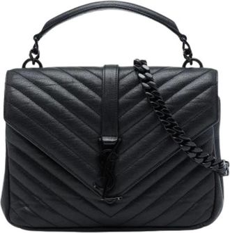 Saint Laurent Pre-owned College Satchel - - Pre-owned - Donna - Nero - ONE SIZE