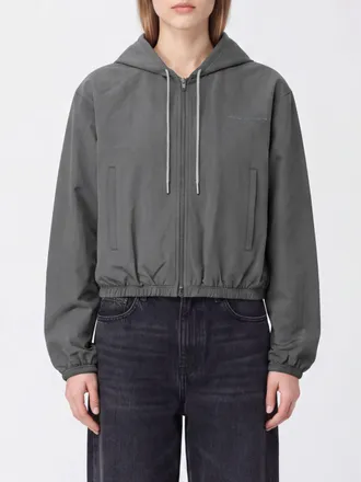 Alexander Wang Bomber in misto cotone con cappuccio e logo a contrasto