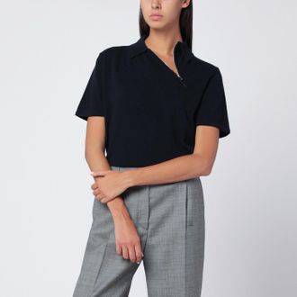 Miu Miu Polo in cashmere blu