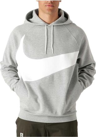 Nike Sportswear Swoosh Tech Fleece Pullover Hoodie Dark Grey Heather DD8222-063