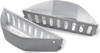 OEM Cesta Para Carb&oacute;n Vegetal De Aluminio Galvanizado, Cesta Grande Para Carb&oacute;n Vegetal De Acero Inoxidable, Soportes Para Combustible (paquete De 2)