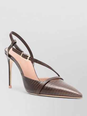 Malone Souliers valeria pointed slingback pump textured pattern