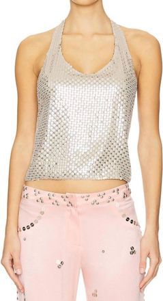 Siedres Womens Lorenza Top In Grey And Gold