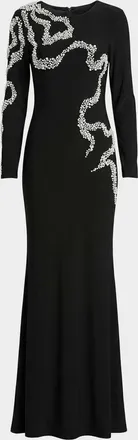 Mac Duggal Beaded Column Gown