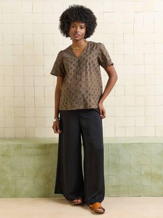 Vertbaudet Palazzo-Hose f&uuml;r die Schwangerschaft schwarz