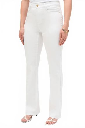 Joseph Ribkoff Classic High-Waisted Bootcut Jean In White