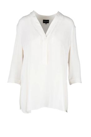 Giorgio Armani Silk Blouse - White