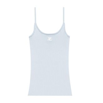Courr&egrave;ges Reedition Top - female - Courr&egrave;ges - Sleeveless Tops - Blue - M - Tops