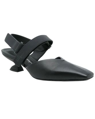Ferragamo Square-Toe 45Mm Leather Pump