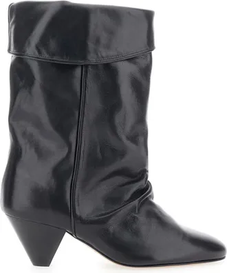 Isabel Marant Black Leather Ankle Boots