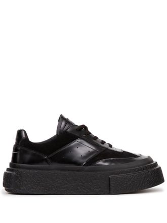 スニーカー Maison Margiela Leather Sneakers Maison Margiela Paint Replica Leather Sneakers | Black