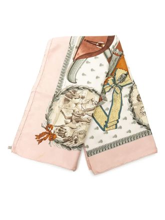 Herm&egrave;s 2000-2020 Napoleon Silk Scarf scarves - women - Silk - One Size - Pink