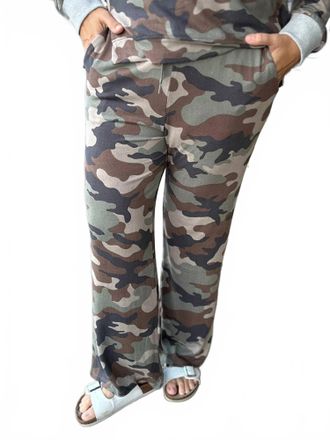 Hem & Thread Brushed Jersey Lounge Pants In Camo