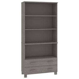 Berkfield Home Highboard HAMAR Solid Wood Pine Light Grey