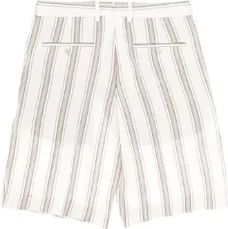 HUGO BOSS Linen Bermudas - White